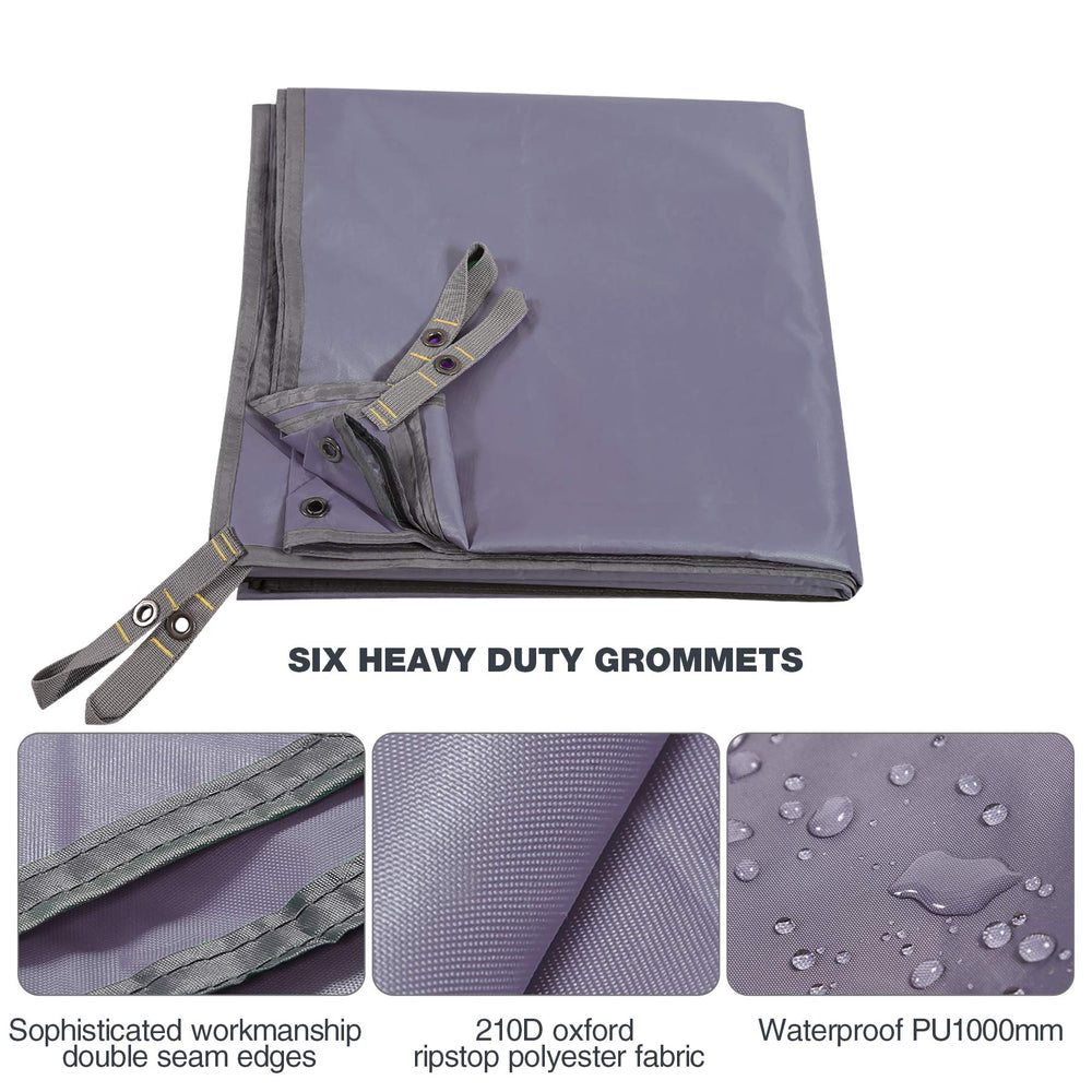 REDCAMP tarp multipurpose use as footprint, rainfly, ground cover or picnic mat.