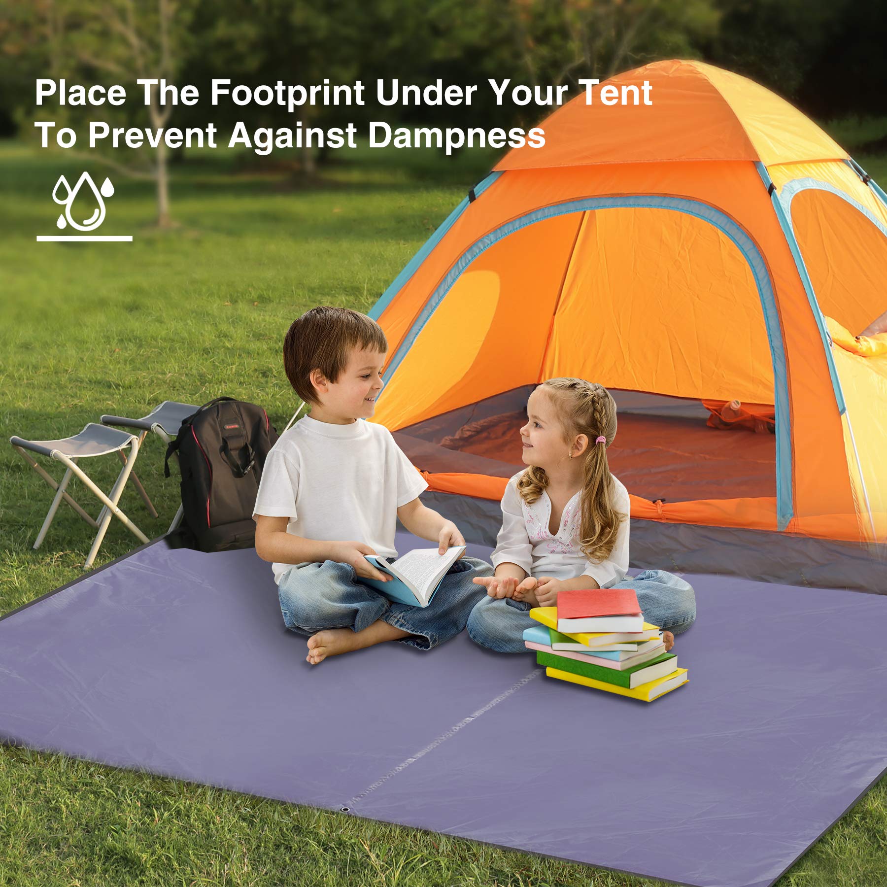 RedCAMP tarp packs compactly into a carry pouch for travel.