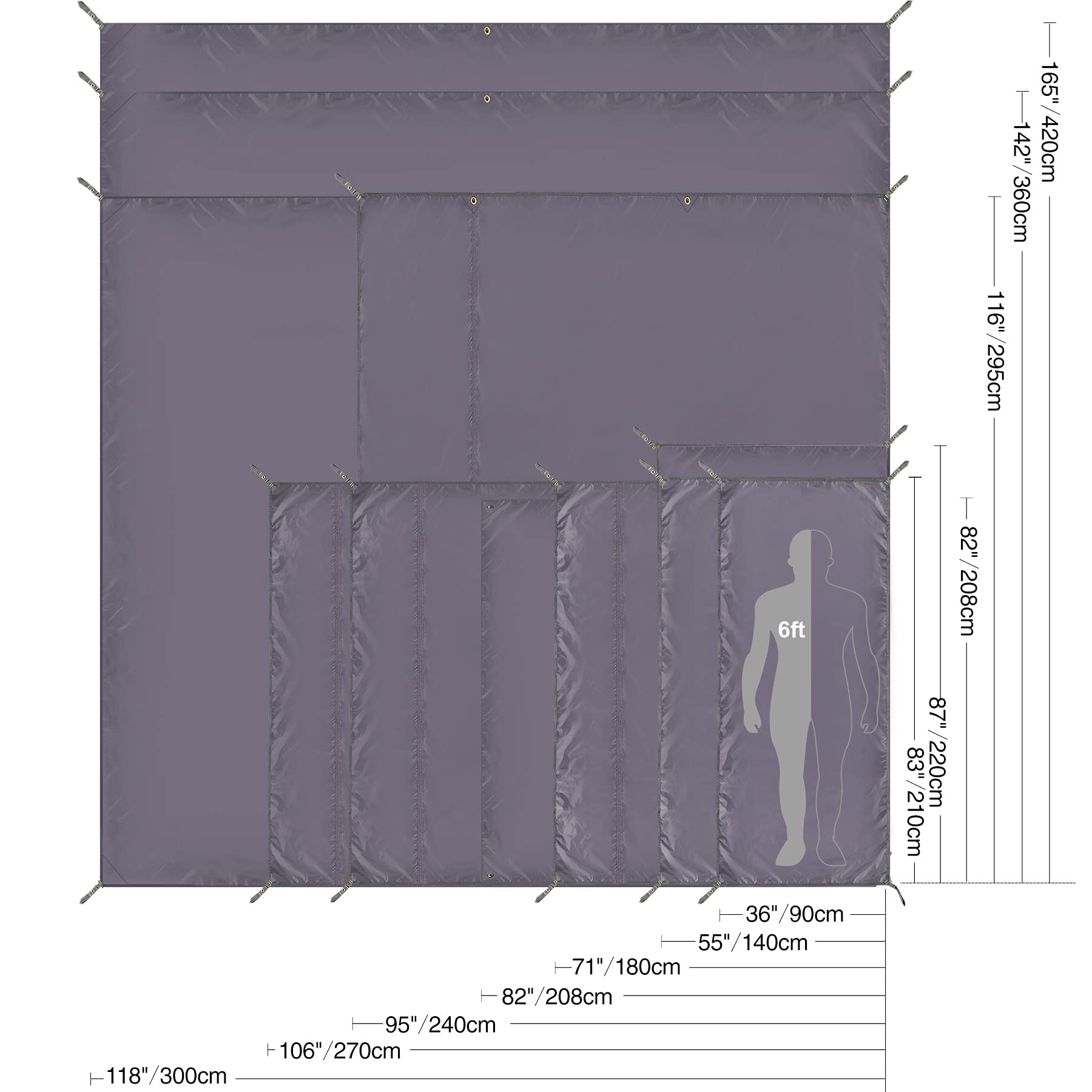 REDCAMP tarp 365-day warranty highlights reliable support after purchase.