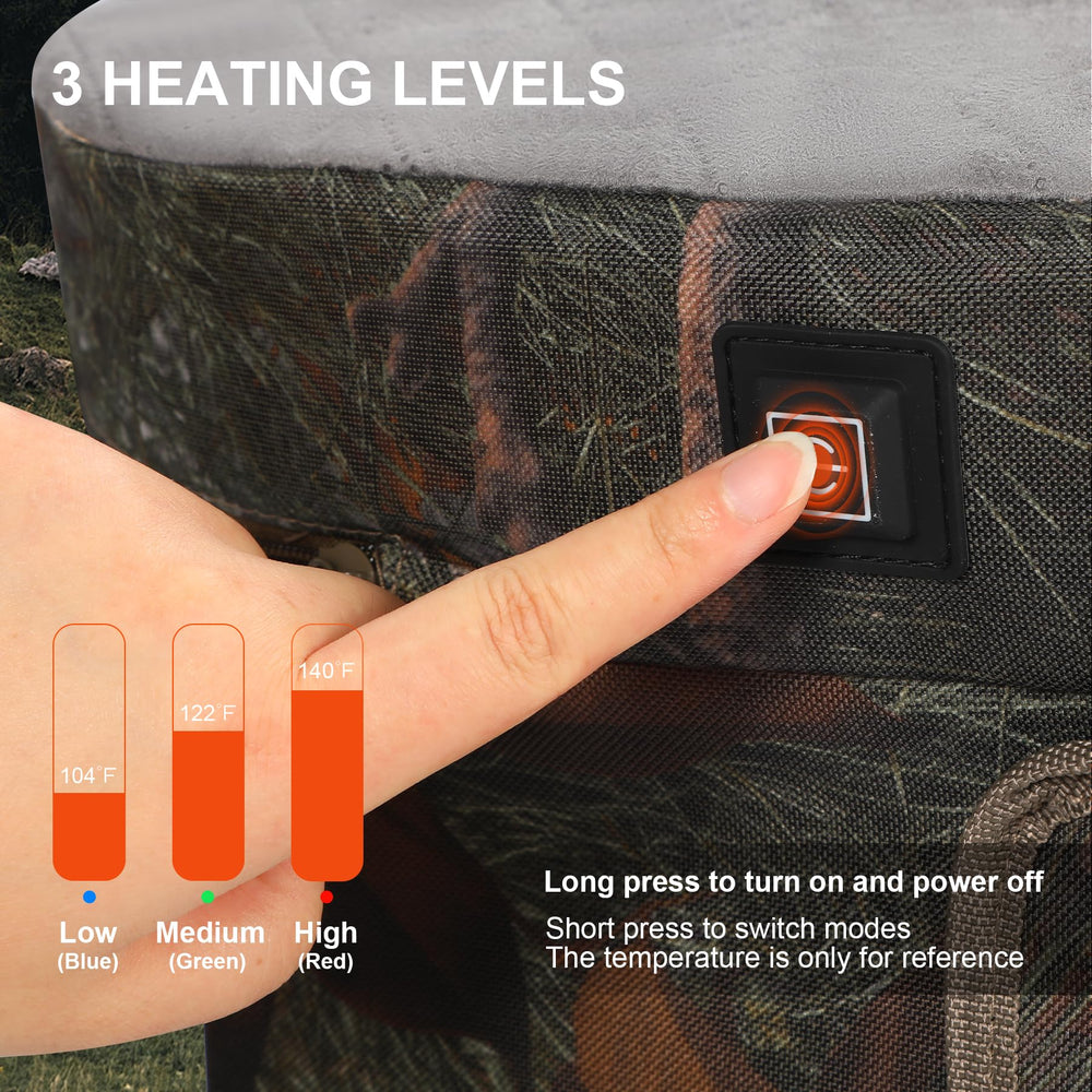 REDCAMP three-gear temperature control keeps you warm on winter hunts