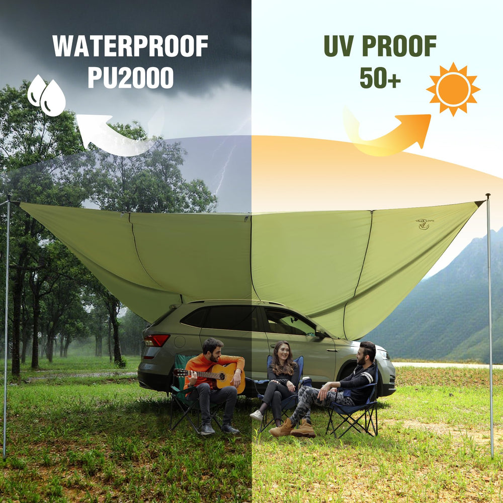 REDCAMP three setup modes demonstrate flexible shelter options.