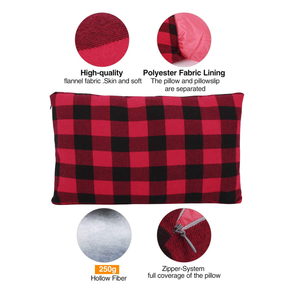 Redcamp travel pillow with removable cover for easy cleaning after trips