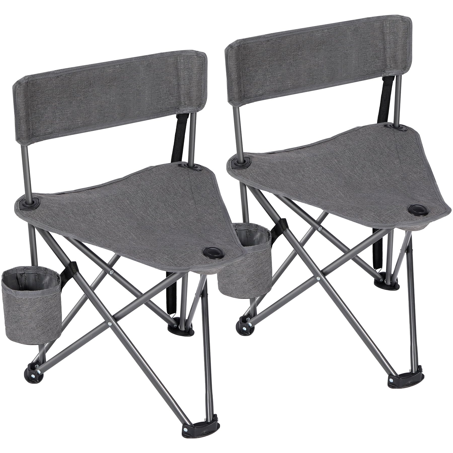 REDCAMP tripod chair backrest angled for comfortable outdoor seating.