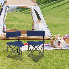 REDCAMP tripod chair blue with backrest offers comfortable seating at outdoor events.
