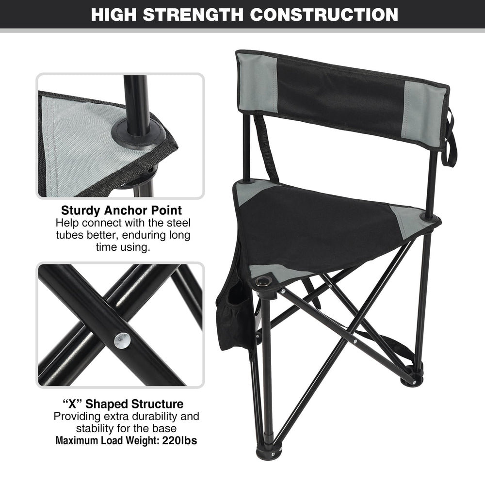 REDCAMP tripod chair folded compact for easy transport and storage