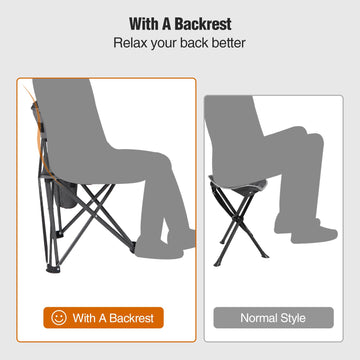 REDCAMP tripod chair in use at campsite for quick seating.