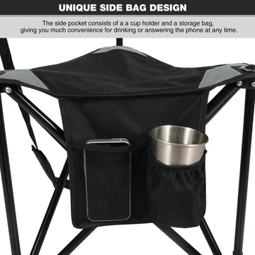 REDCAMP tripod chair Oxford fabric seat offers durable outdoor comfort