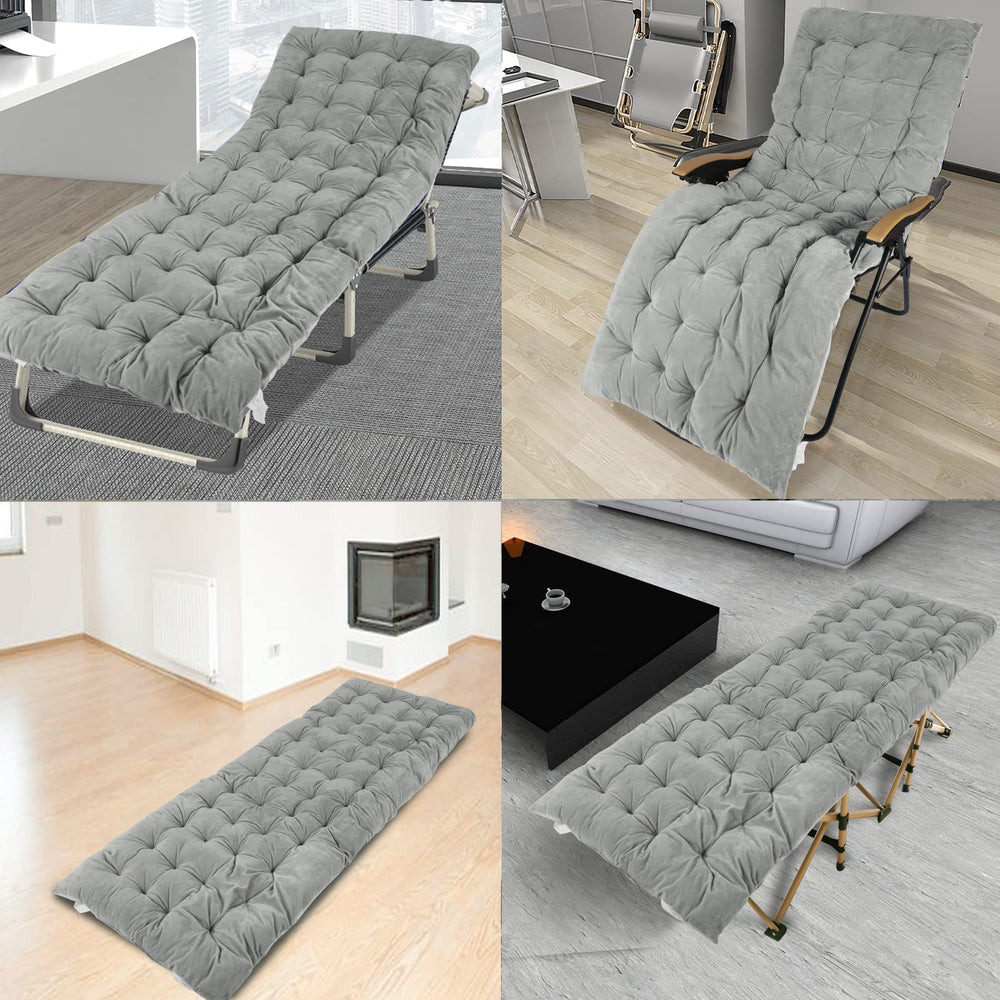 REDCAMP two-material cot pad options showing velvet and corduroy fabrics