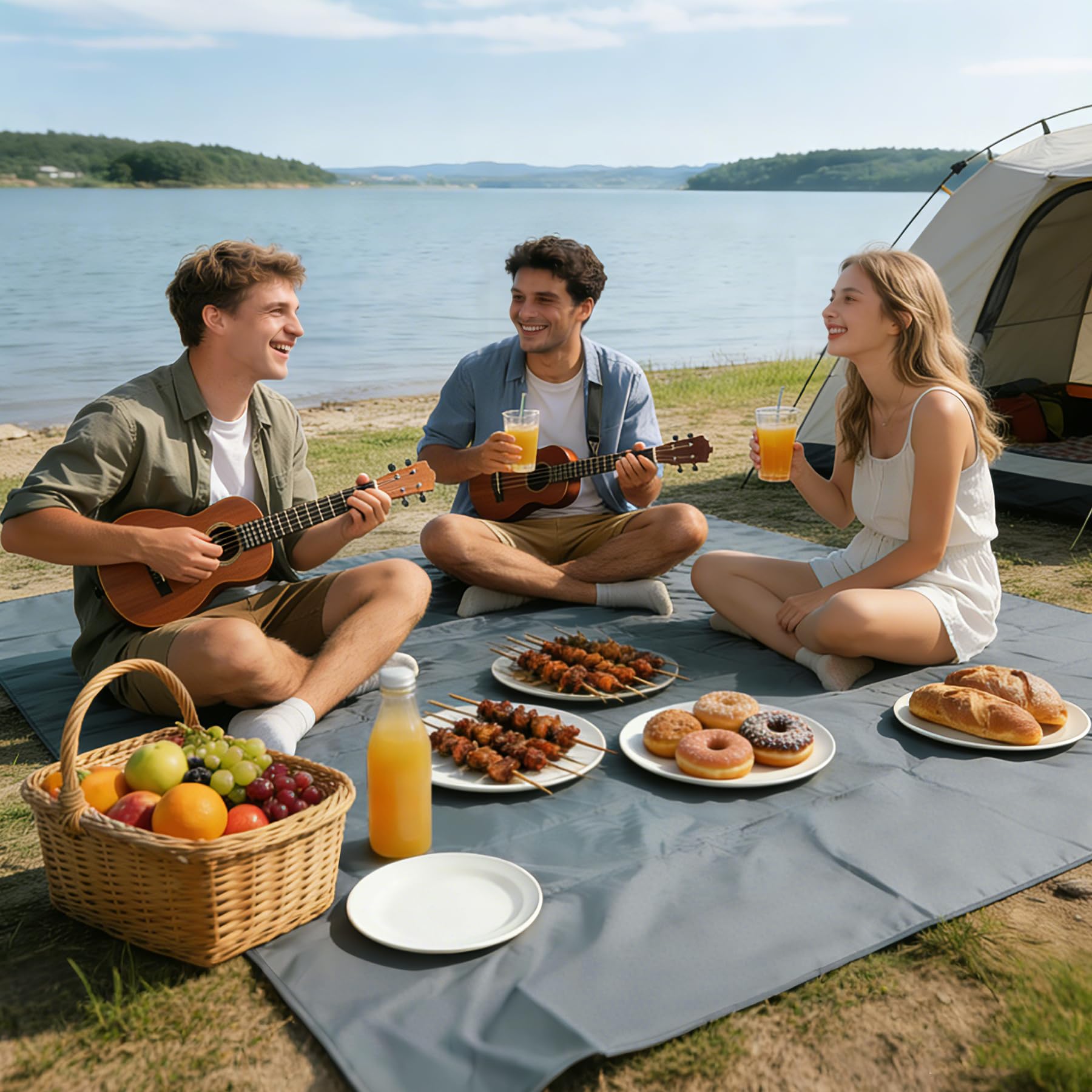 REDCAMP 370g tarp enables easy packing and transport
