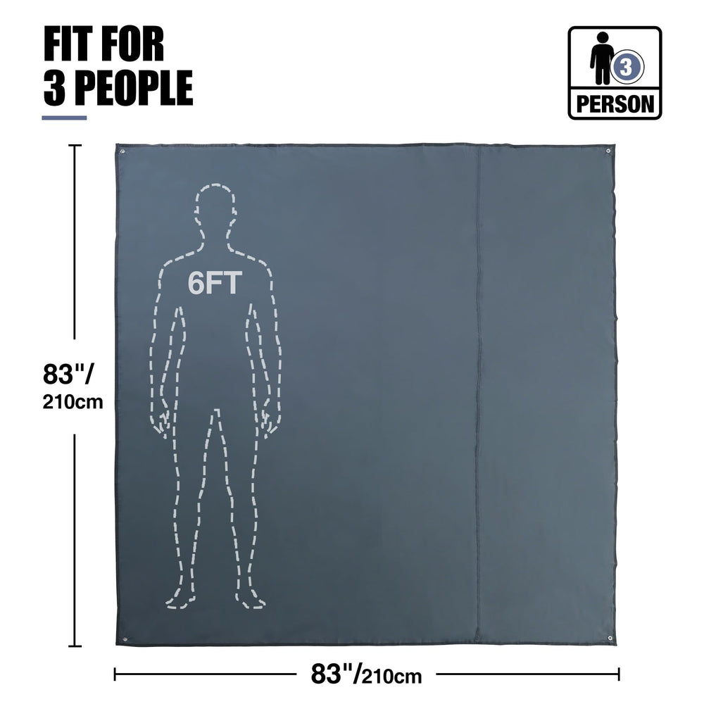 REDCAMP under-tent ground cloth adds moisture protection
