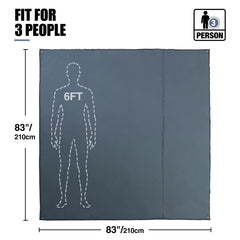 REDCAMP under-tent ground cloth adds moisture protection