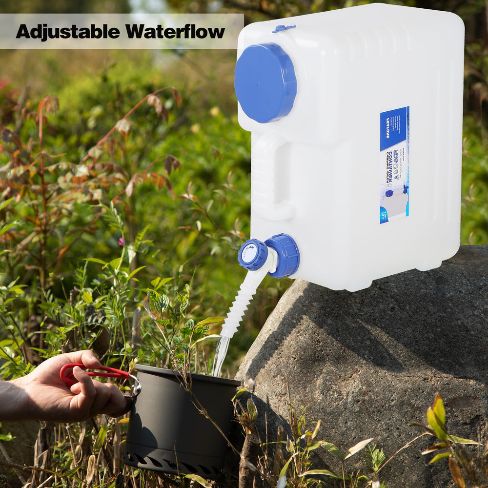 REDCAMP water container with extended pipe for easy refills on the go