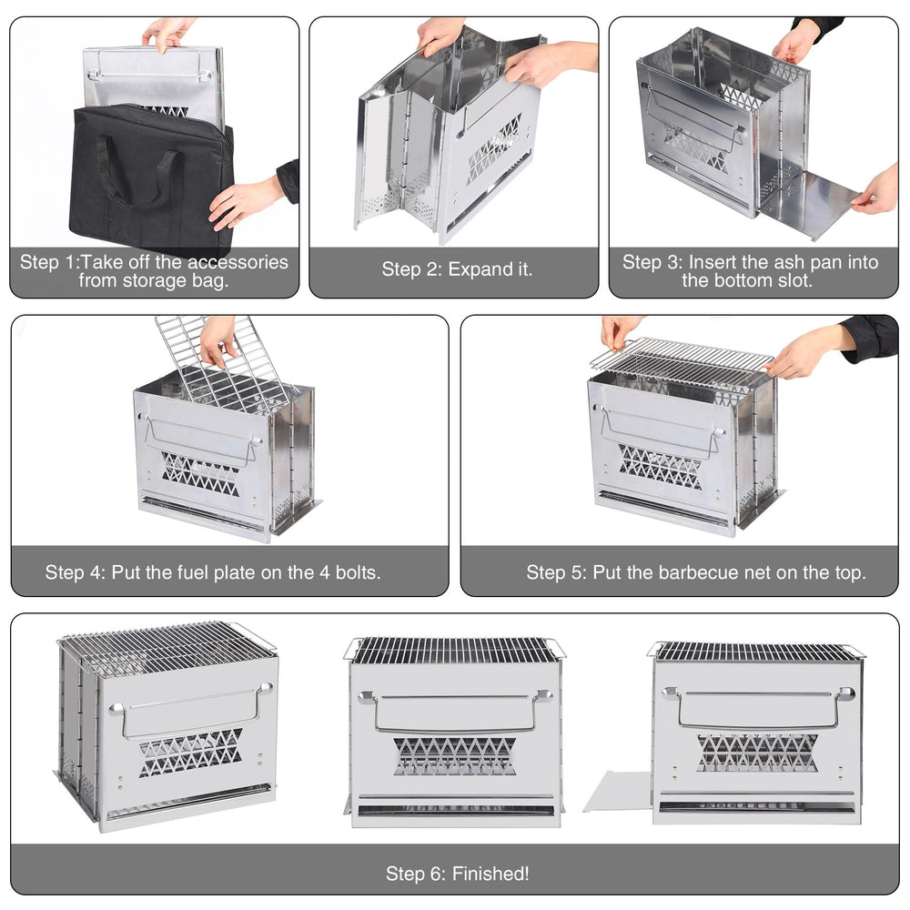 REDCAMP camp stove used for outdoor dining at campsite