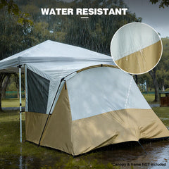 Water-resistant REDCAMP XL canopy side tent fabric repels light rain.