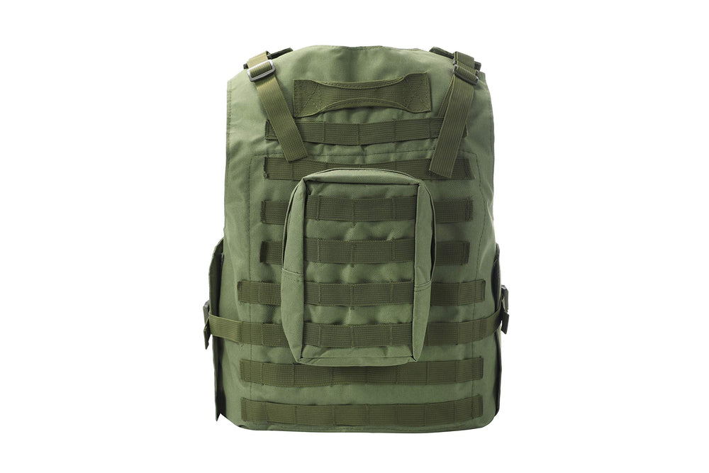 Redemption Tactical vest foam pad pocket cushions against impact.