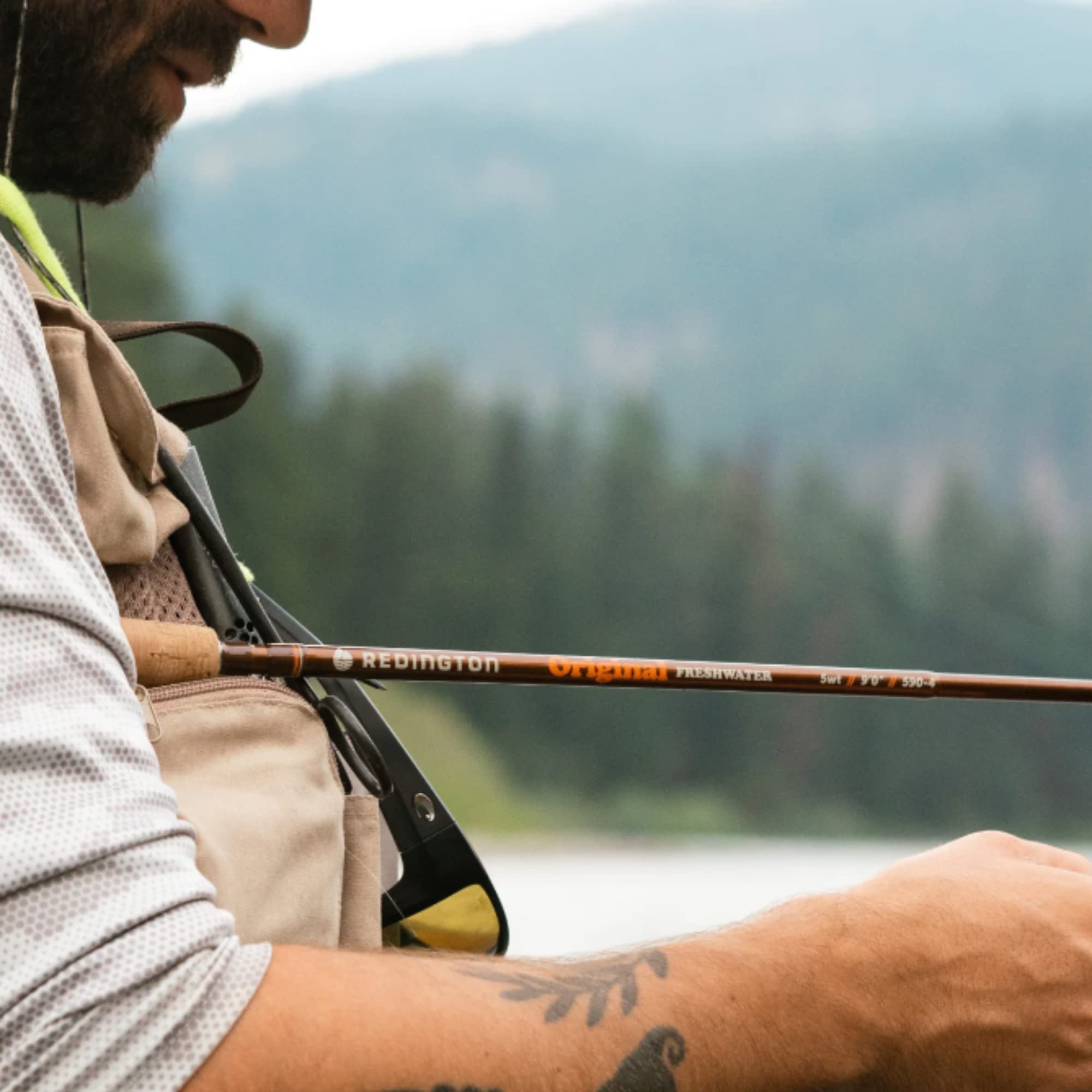 4-piece All Water fly rod in disassembled form