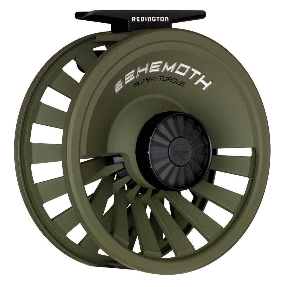 Redington Behemoth reel with die-cast construction for durability in tough conditions.