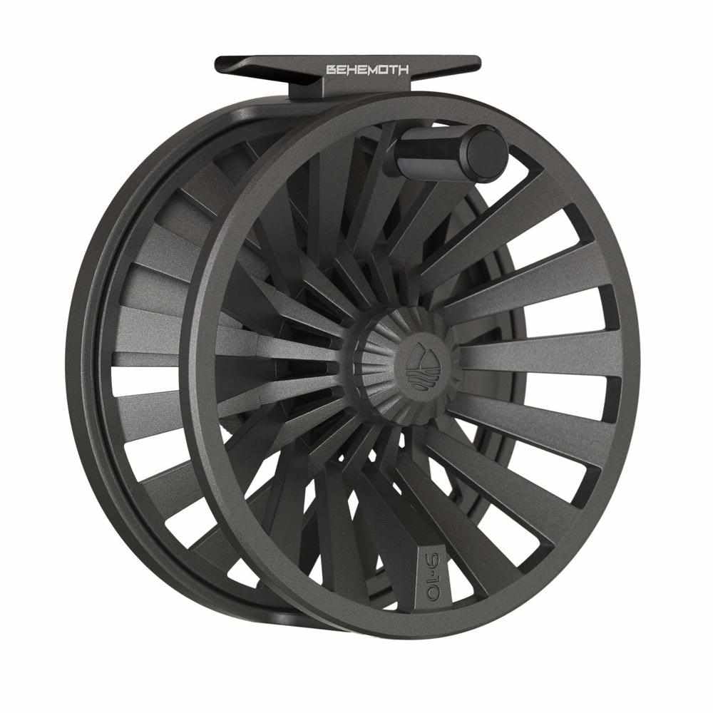 Redington Behemoth reel close-up reveals carbon fiber drag system.