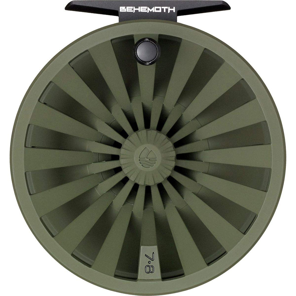 Redington Behemoth reel with ergonomic twin molded handle for comfort during long days.