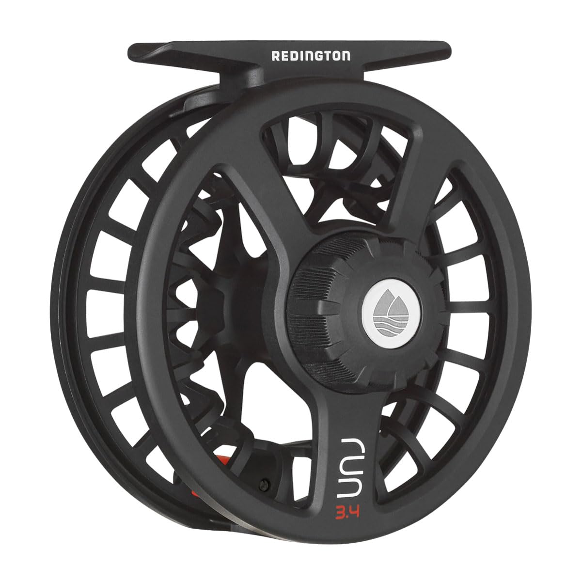 Redington Black 3-4 reel spool closeup shows precise construction and durability.