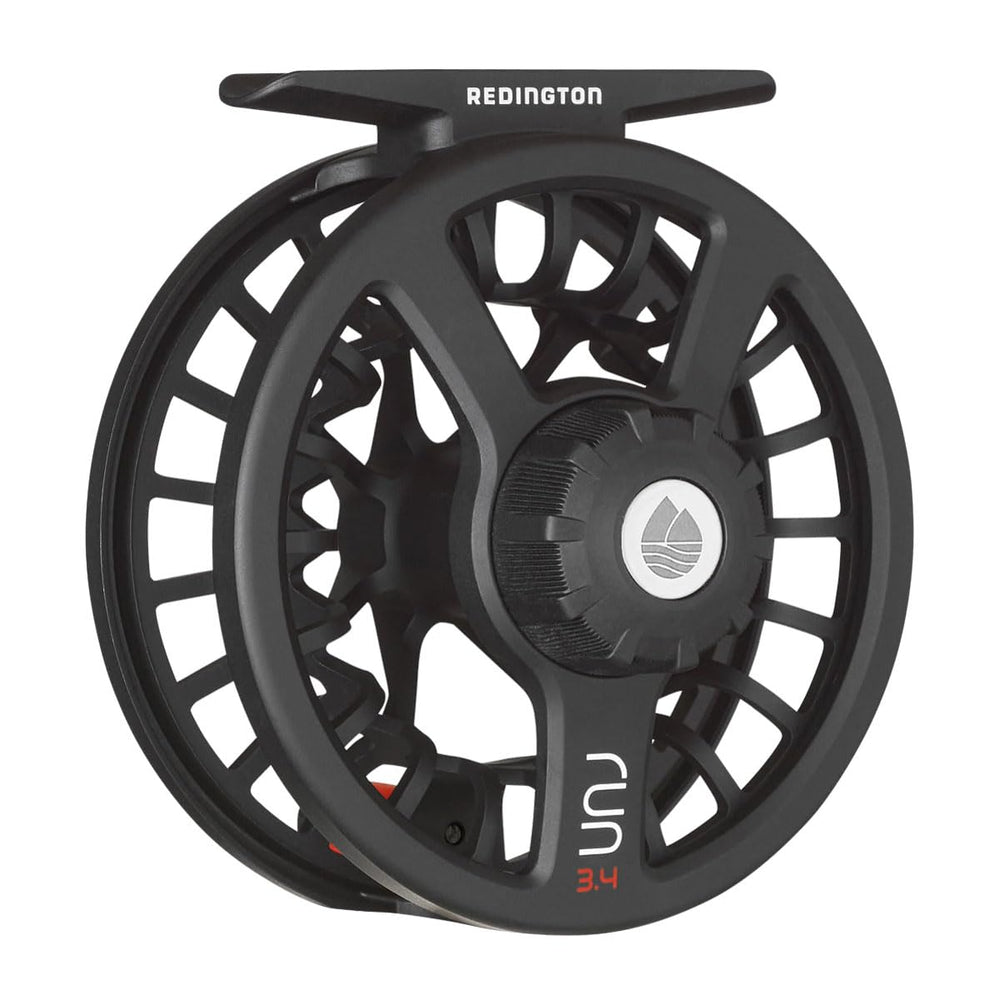 Redington Black 3-4 reel spool closeup shows precise construction and durability.