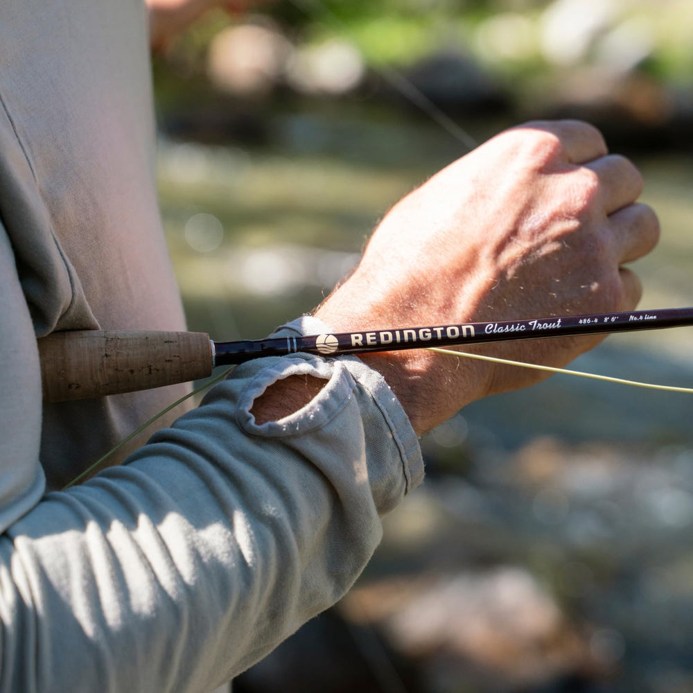 Dark clay brown blank of Redington Classic Trout rod for understated elegance