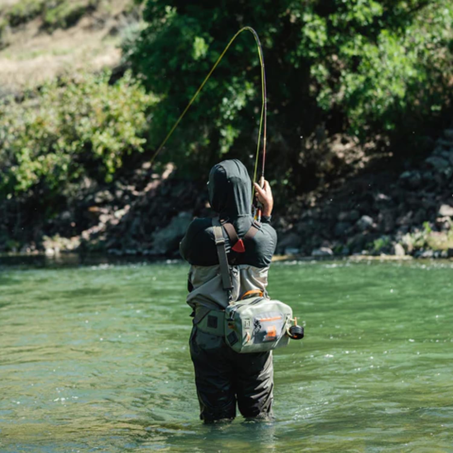 Titanium oxide stripping guides on Redington Classic Trout rod for smooth line flow