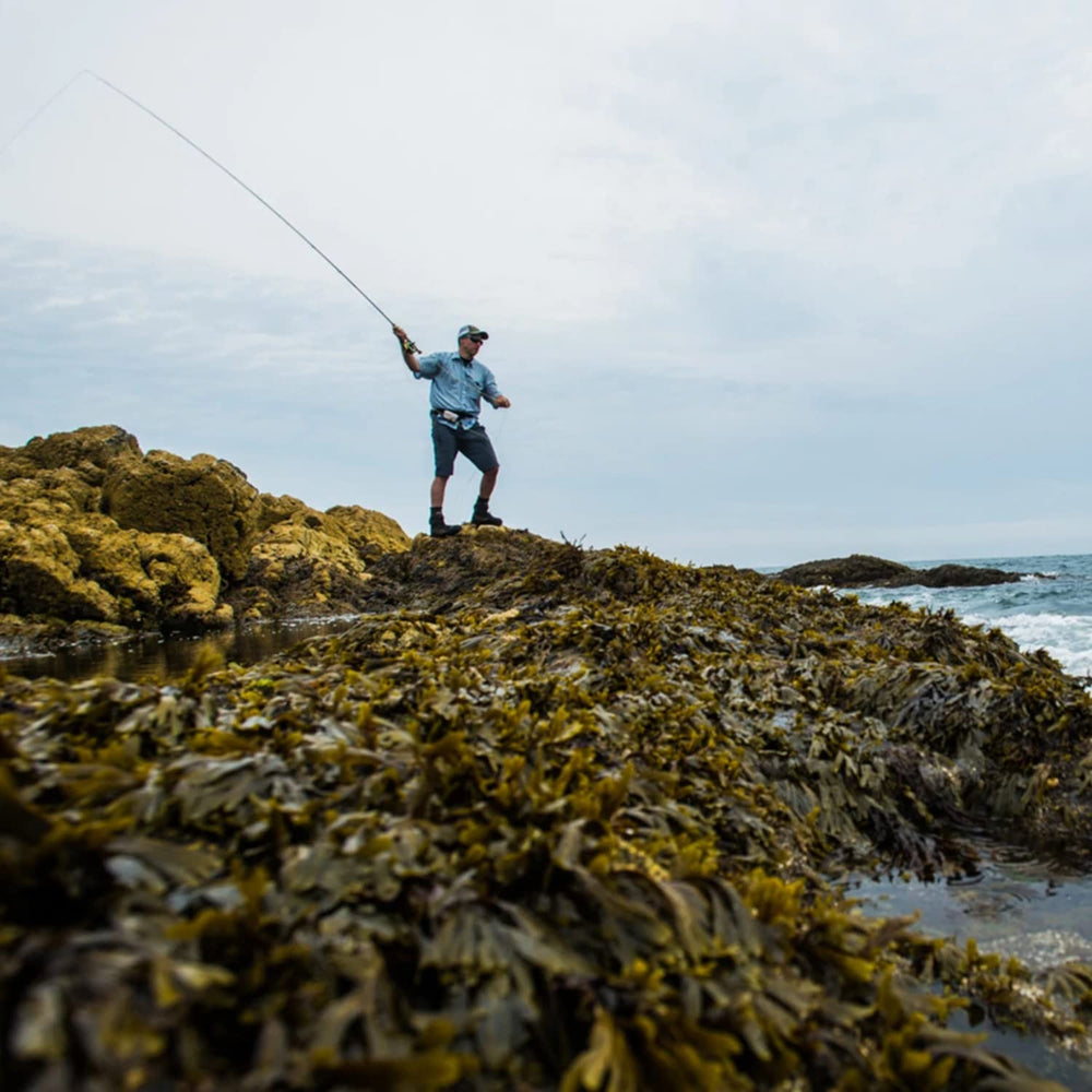 Redington Behemoth reel delivers deep backing and fast retrieves for striped bass pursuits