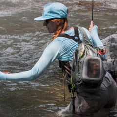 Close-up of graphite blank on Redington Path fly rod
