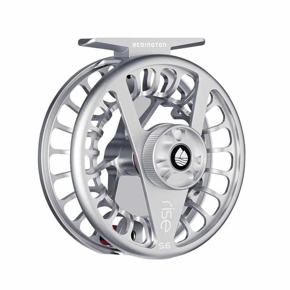 Close-up of the U-shaped large arbor on Redington Rise III 5/6 olive reel