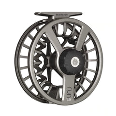 Redington Run fly reel highlighting carbon fiber drag for smooth braking.