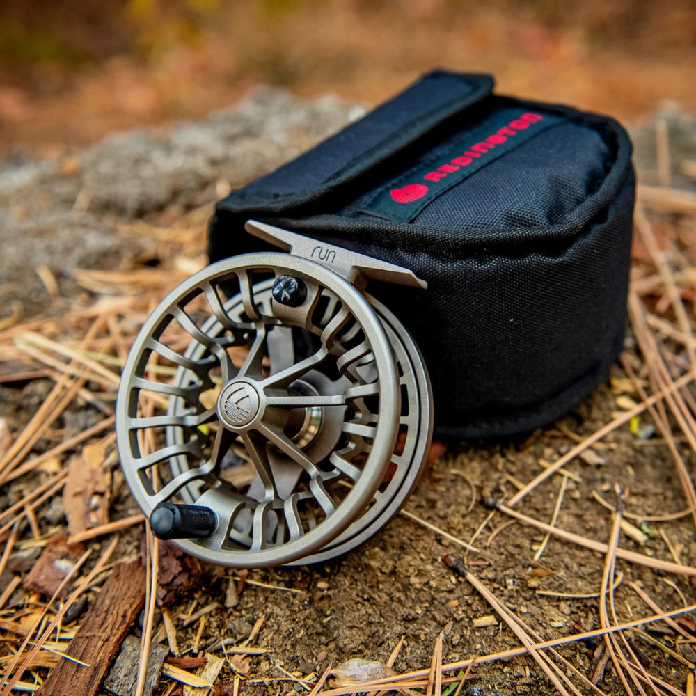 Redington Run fly reel showing a large arbor for fast line retrieval.