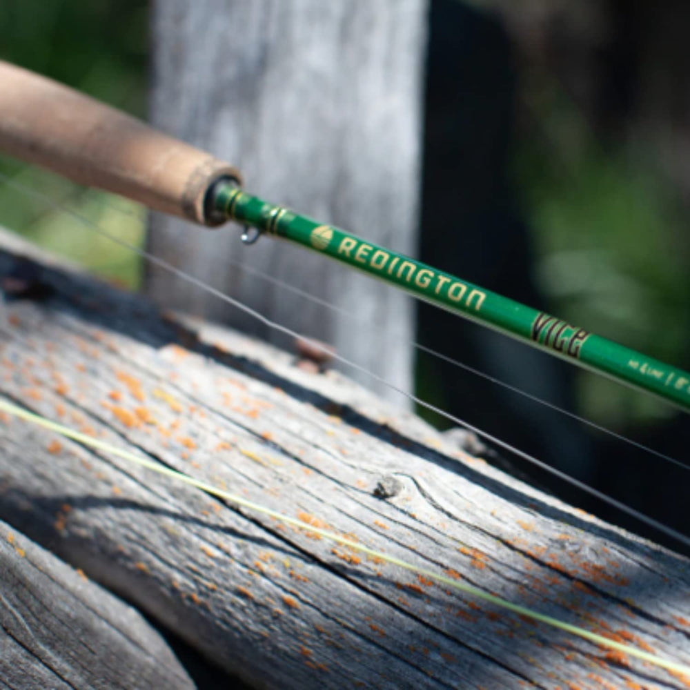 Redington Vice Rod 8100-4 anodized reel seat detail highlights corrosion resistance.