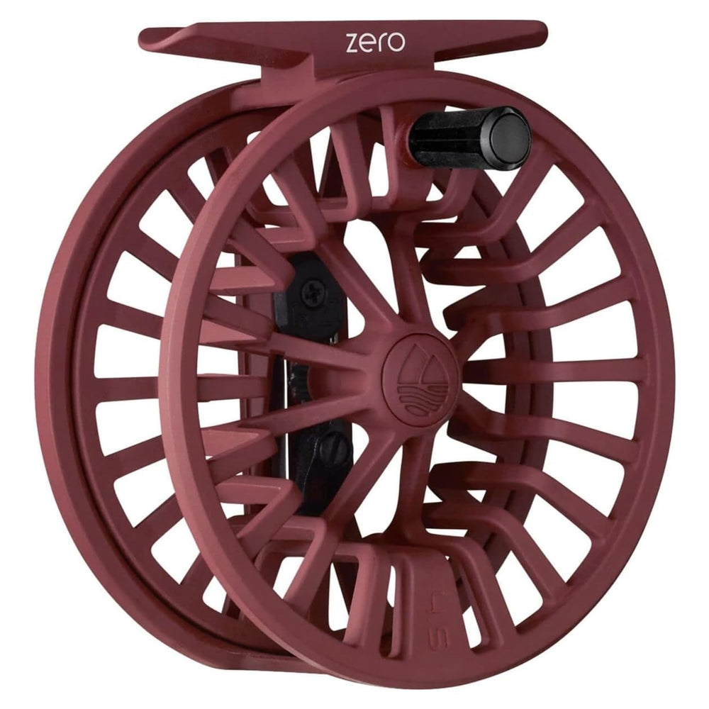 Redington ZERO fly reel with lightweight trout design in burgundy for easy casting