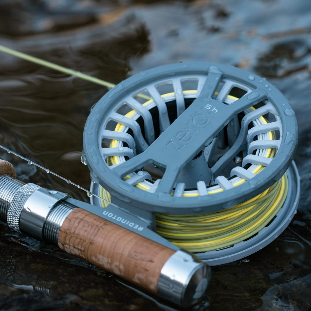 Redington ZERO reel die-cast construction keeps weight low and durable.
