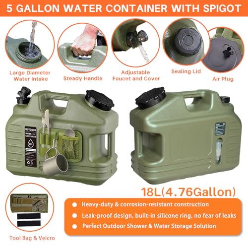 RedJuslink all-in-one camping shower kit compact and ready for quick setup
