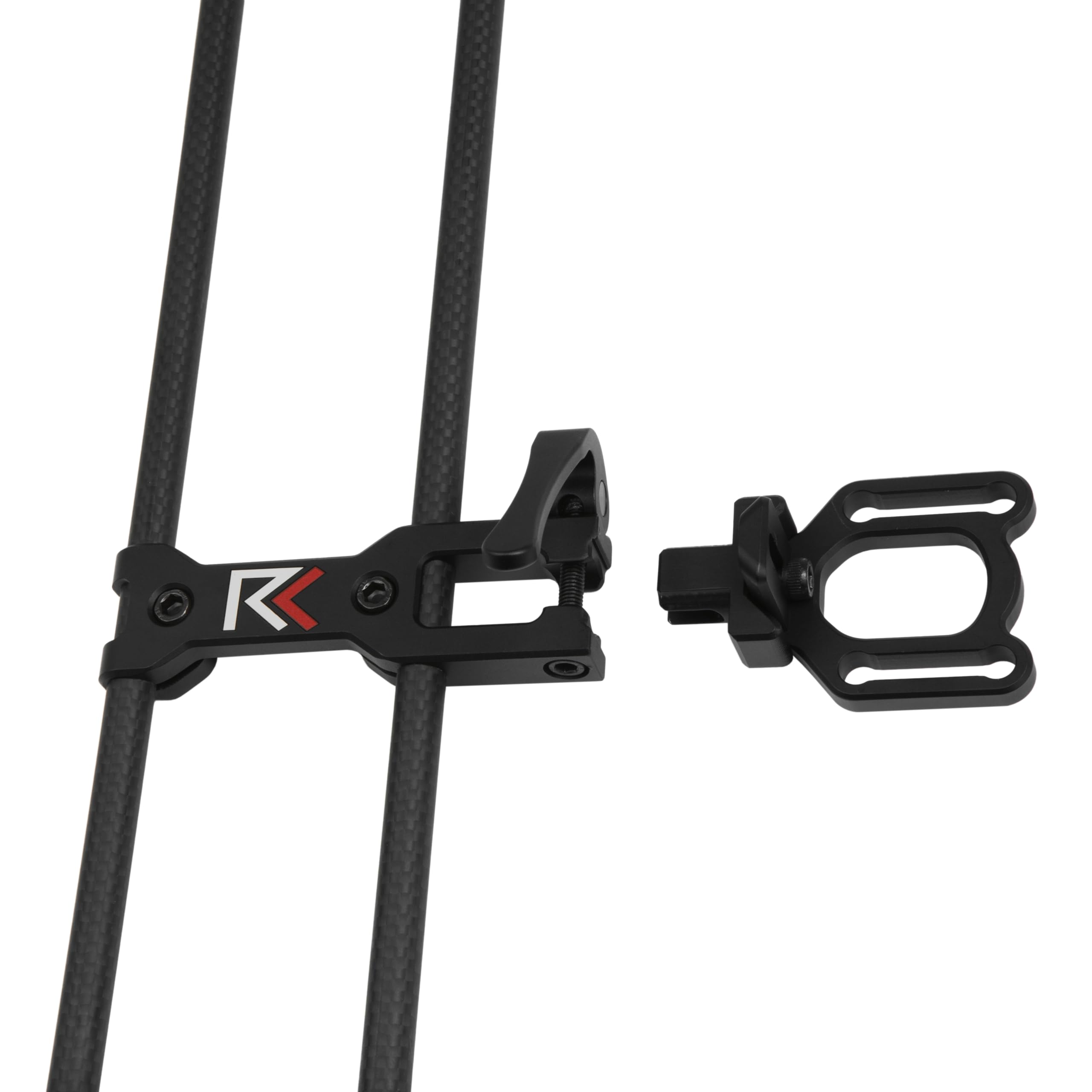 REDLINE RL-1 on-bow setup demonstrates secure arrow lock with both small and large diameters.