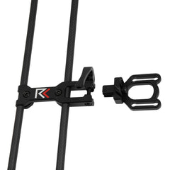 REDLINE RL-1 on-bow setup demonstrates secure arrow lock with both small and large diameters.