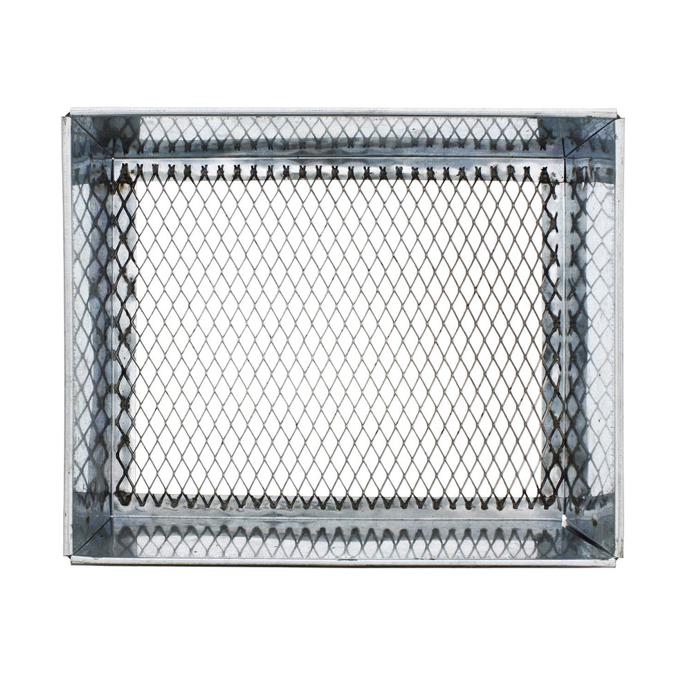 Redneck Convent Trapping Dirt Sifter top view illustrates the 10 by 8.3 inch dimensions for broad dirt coverage