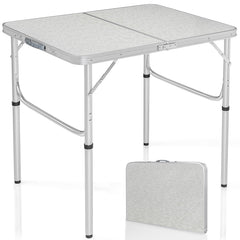 RedSwing aluminum folding table setup shows sturdy construction for reliable outdoor meals.