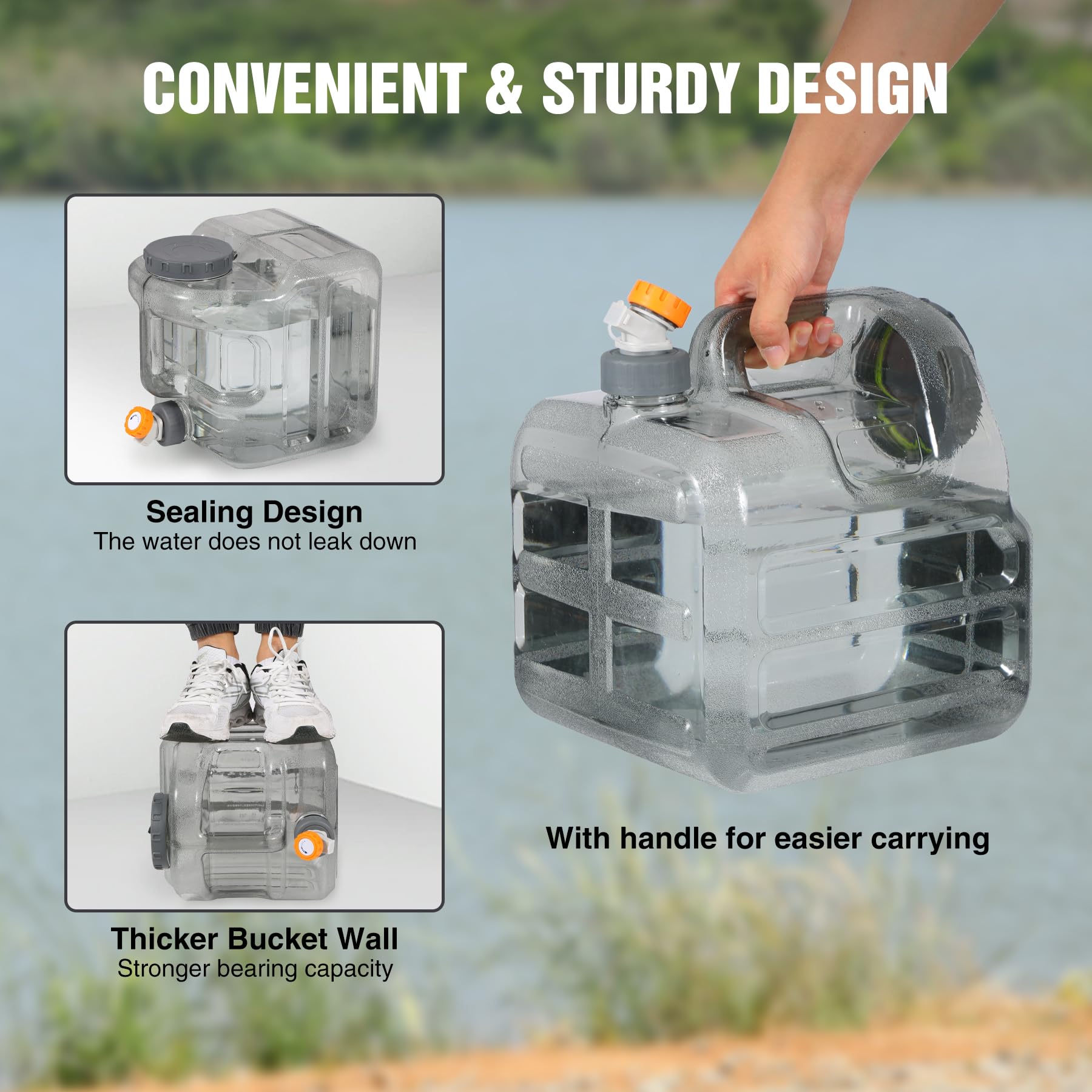 RedSwing food-grade PC water bucket keeps water clean and odor-free.