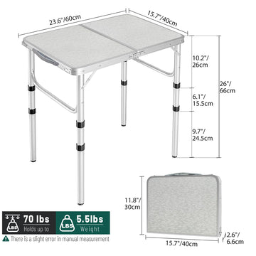 RedSwing lightweight aluminum camping table for effortless portability