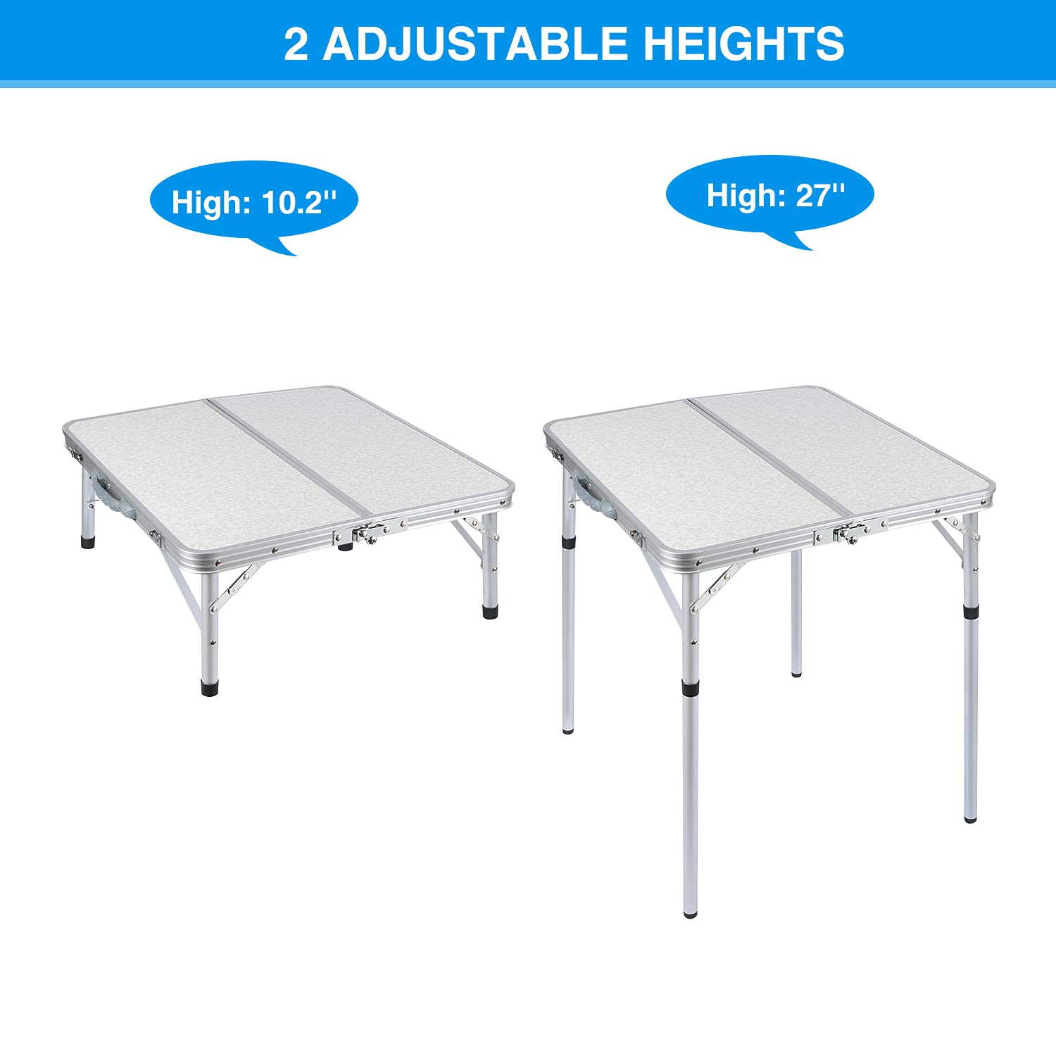 RedSwing lightweight camping table ready for travel and camping trips