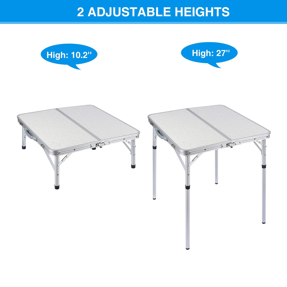 RedSwing lightweight camping table ready for travel and camping trips