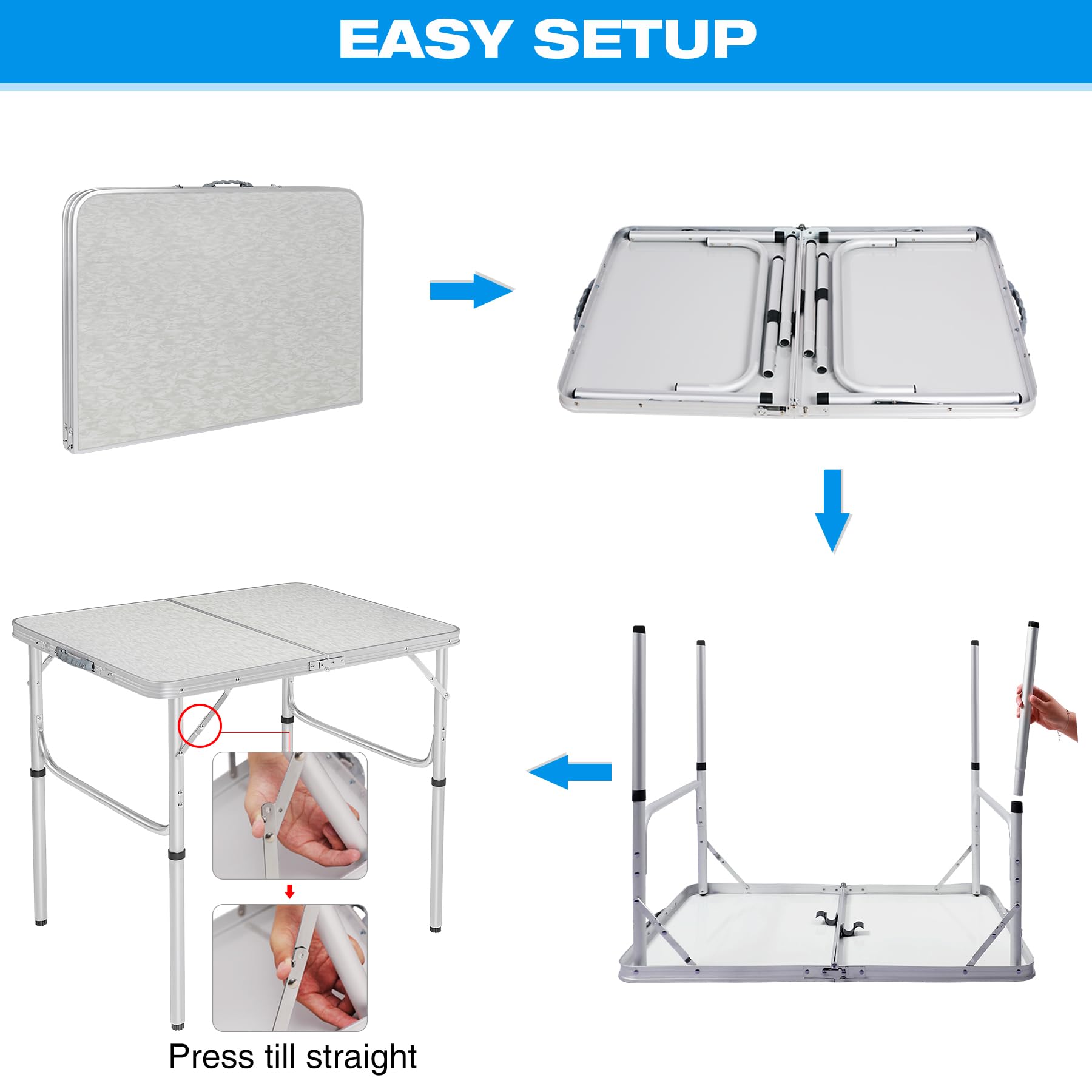 RedSwing outdoor ready table ideal for picnics beaches and casual gatherings.
