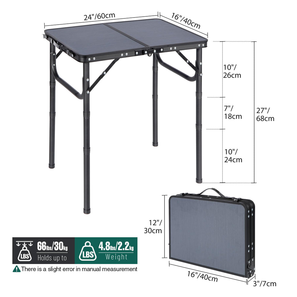 RedSwing adjustable-heights table with four height levels for comfort.