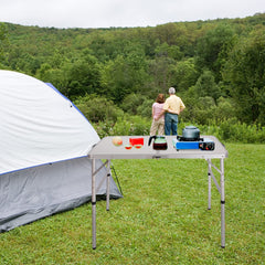 RedSwing latch and U-shaped support keep the surface stable on uneven ground.