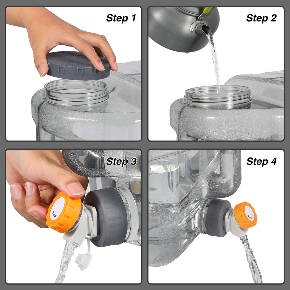 RedSwing water container with rubber seal to prevent leaks during travel.