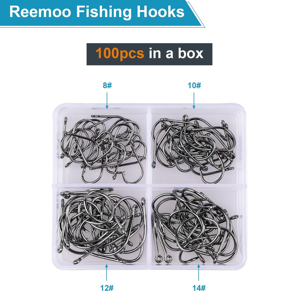 Close-up of carbon steel hooks with barbs