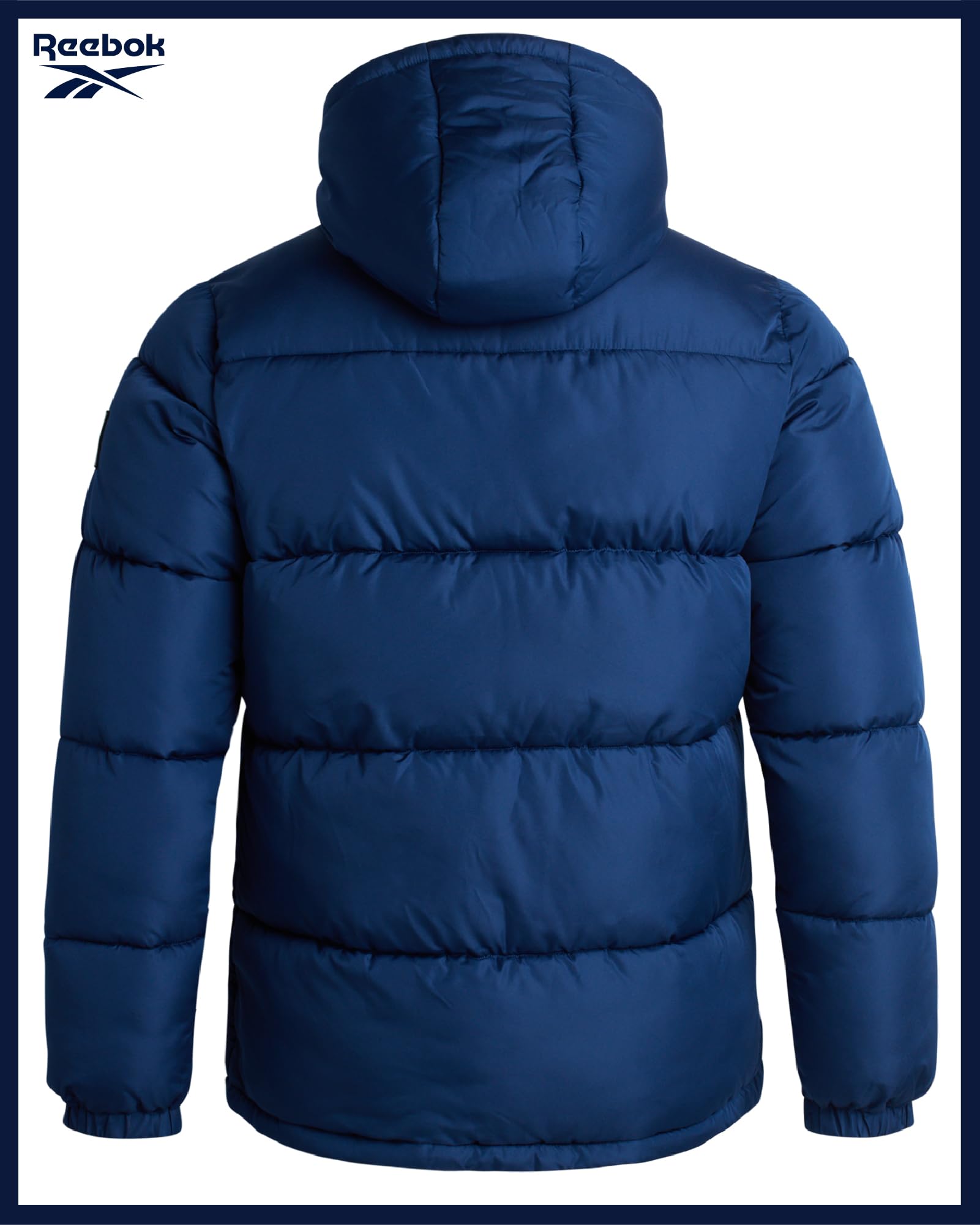 Reebok mens winter jacket secure pockets for essentials